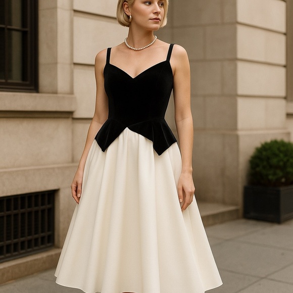 Velvet Grace A-Line Midi Dress - Picture 5 of 7